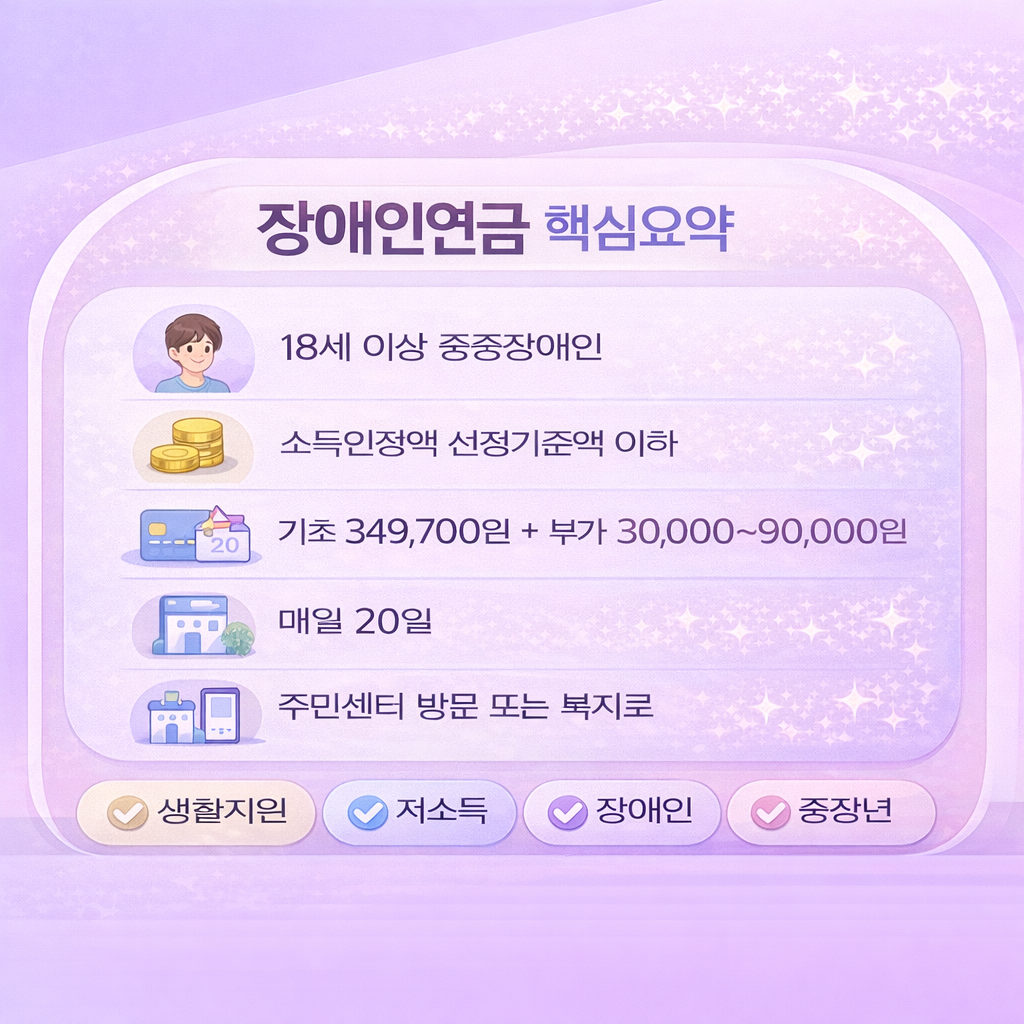 장애인연금 핵심요약