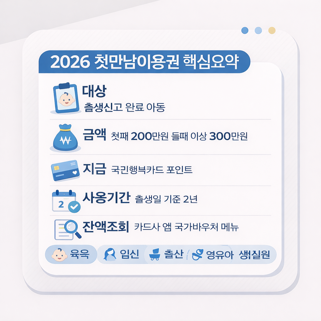 첫만남이용권 핵심요약