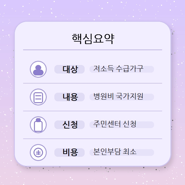 의료급여 핵심요약