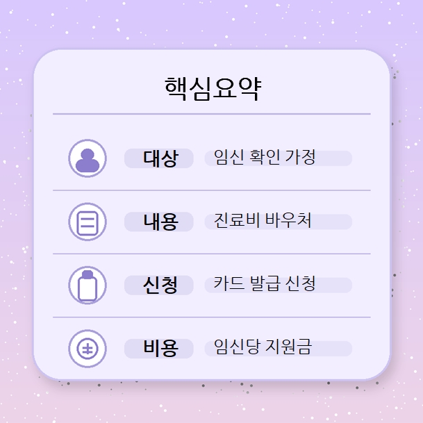 출산비 지원 핵심요약