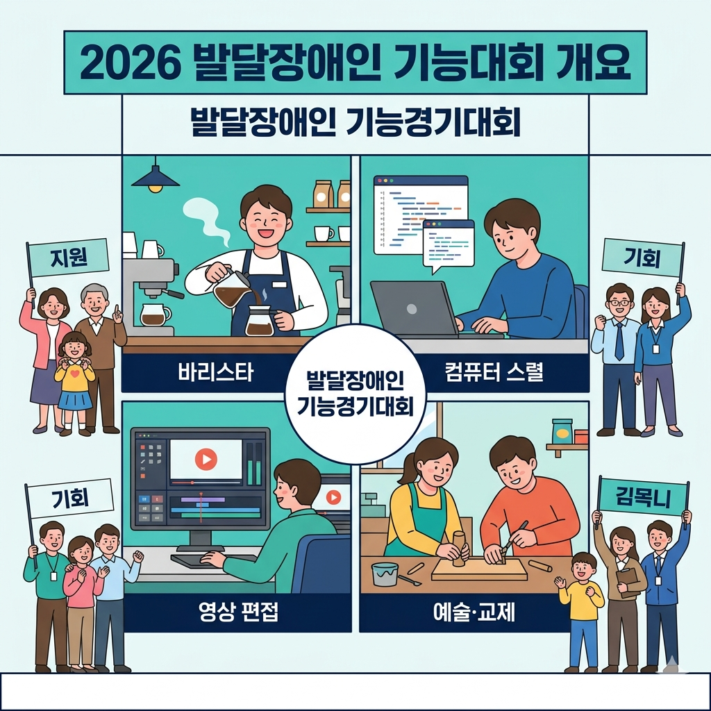 2026 발달장애인 기능대회 종목 일정 안내 01