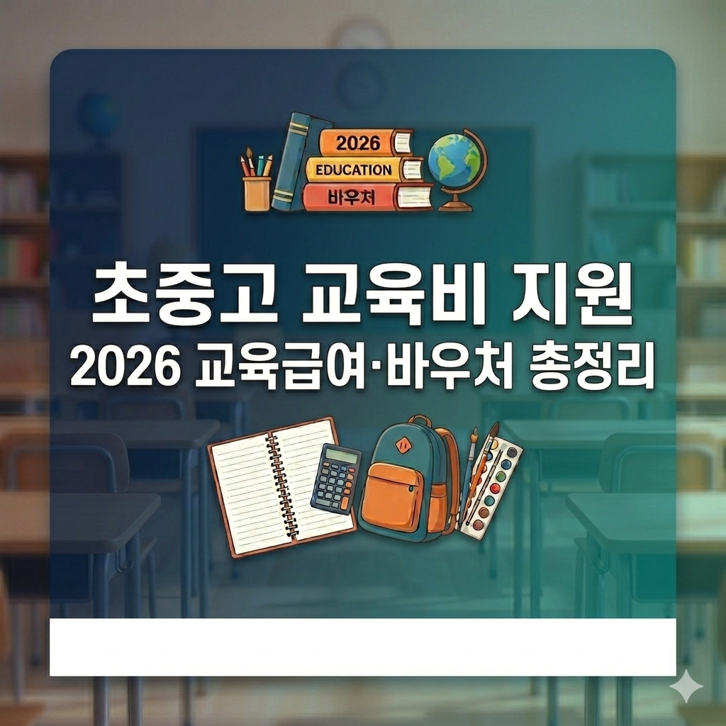 2026 초중고 교육비 지원 교육급여 바우처 신청방법 총정리