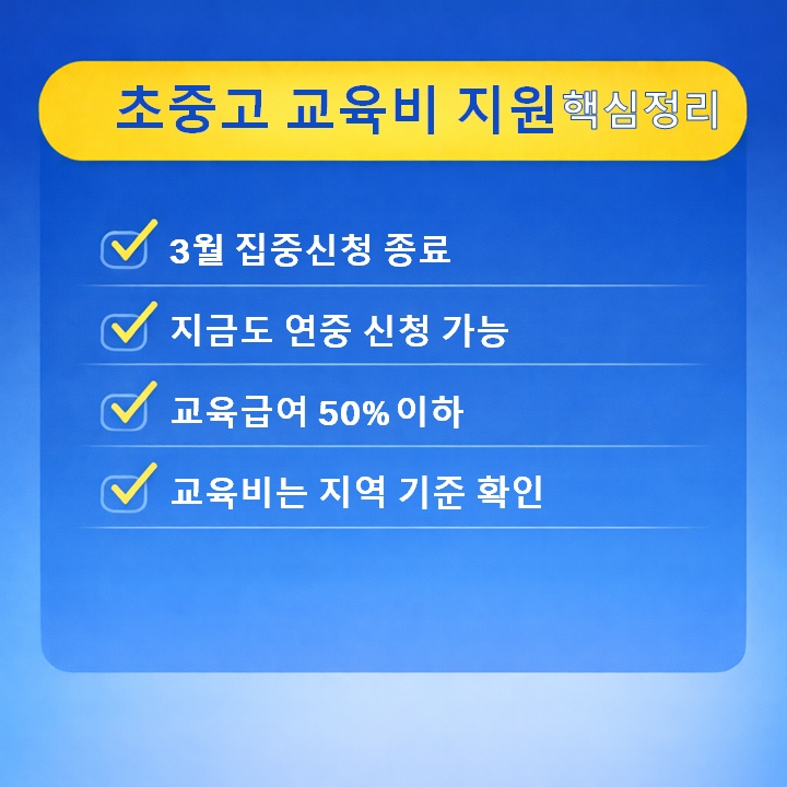 초중고 교육비 지원